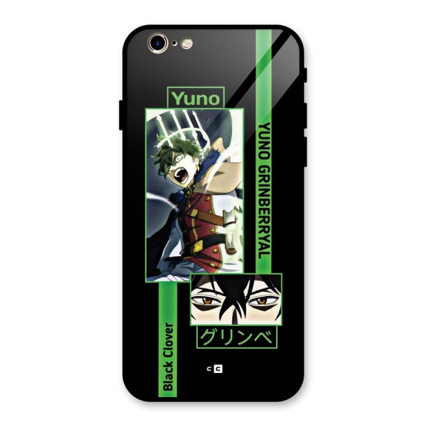 Yuno Black Clover Glass Back Case for iPhone 6 6S