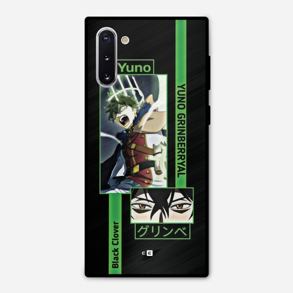 Yuno Black Clover Metal Back Case for Galaxy Note 10