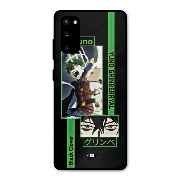 Yuno Black Clover Metal Back Case for Galaxy S20