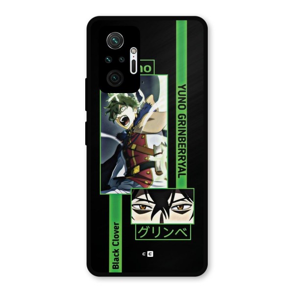 Yuno Black Clover Metal Back Case for Redmi Note 10 Pro