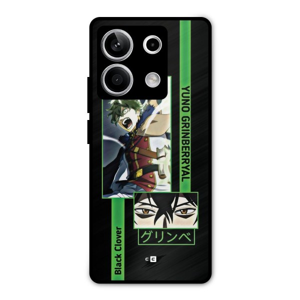Yuno Black Clover Metal Back Case for Redmi Note 13 5G