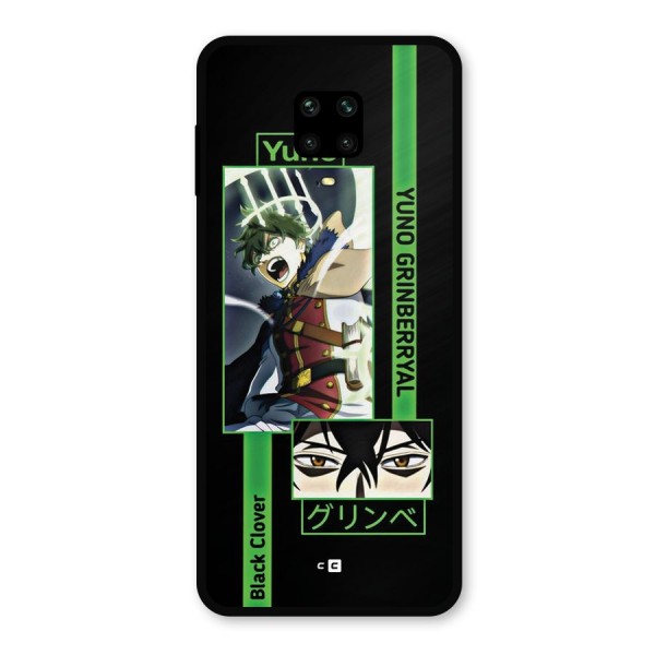 Yuno Black Clover Metal Back Case for Redmi Note 9 Pro Max