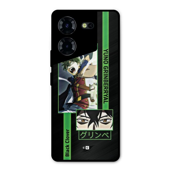 Yuno Black Clover Metal Back Case for Tecno Pova 5 Pro 5G