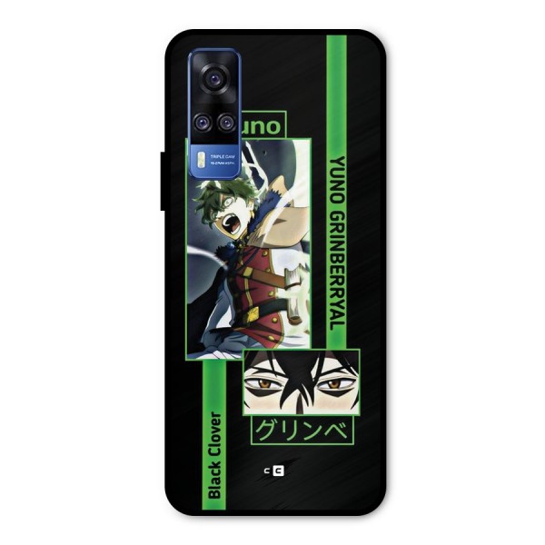 Yuno Black Clover Metal Back Case for Vivo Y51A