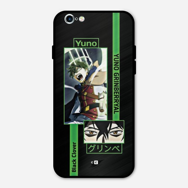 Yuno Black Clover Metal Back Case for iPhone 6 6s