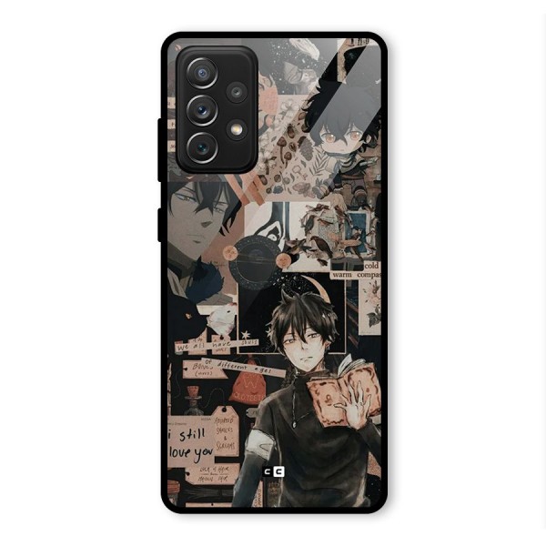 Yuno Collage Glass Back Case for Galaxy A72