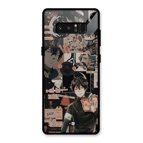 Yuno Collage Glass Back Case for Galaxy Note 8