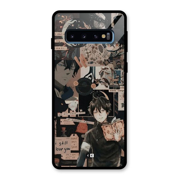 Yuno Collage Glass Back Case for Galaxy S10