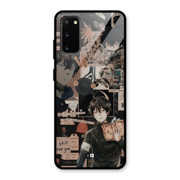 Yuno Collage Glass Back Case for Galaxy S20