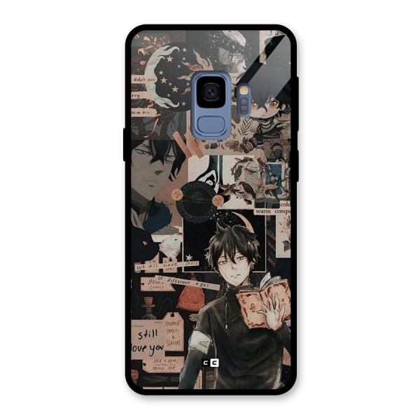 Yuno Collage Glass Back Case for Galaxy S9