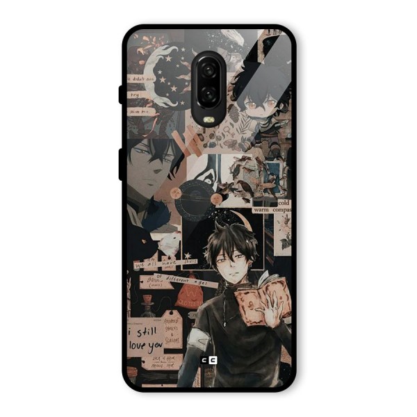 Yuno Collage Glass Back Case for OnePlus 6T