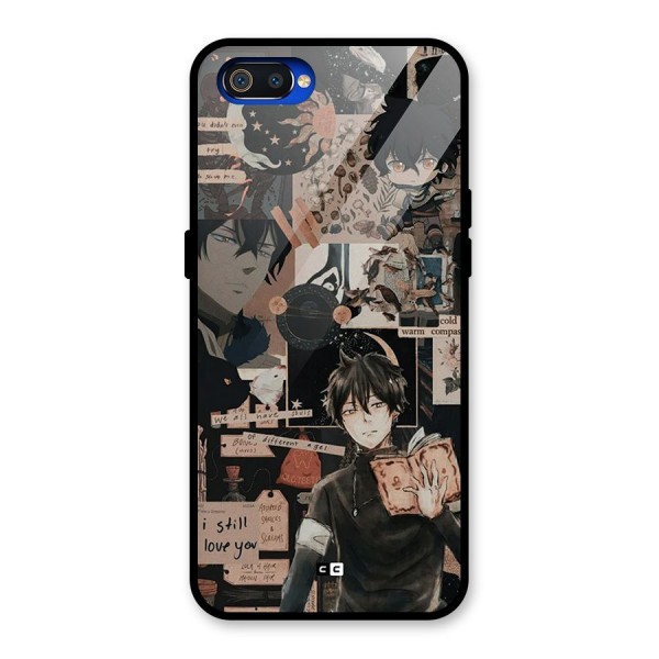 Yuno Collage Glass Back Case for Realme C2