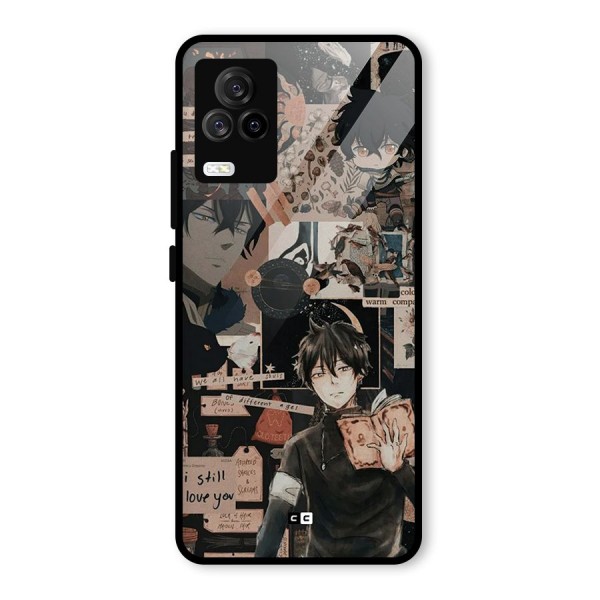 Yuno Collage Glass Back Case for Vivo iQOO 7 Legend 5G
