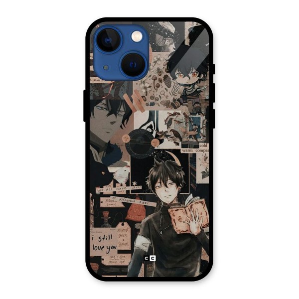 Yuno Collage Glass Back Case for iPhone 13 Mini