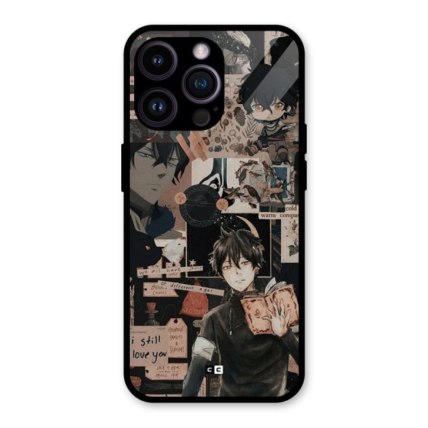 Yuno Collage Glass Back Case for iPhone 14 Pro Max