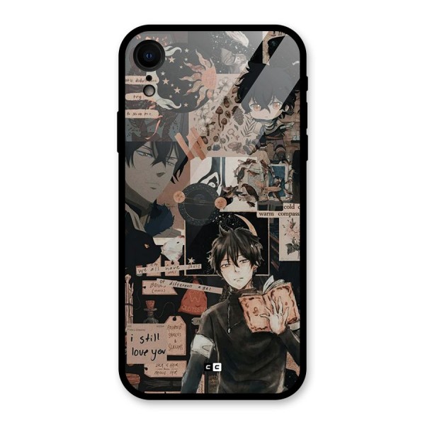 Yuno Collage Glass Back Case for iPhone XR