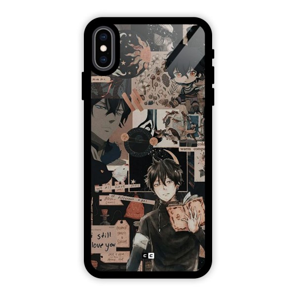 Yuno Collage Glass Back Case for iPhone XS Max