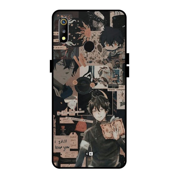 Yuno Collage Metal Back Case for Realme 3i