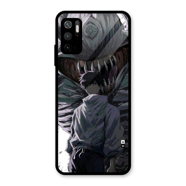 Yuta Strongest Curse User Glass Back Case for Poco M3 Pro 5G
