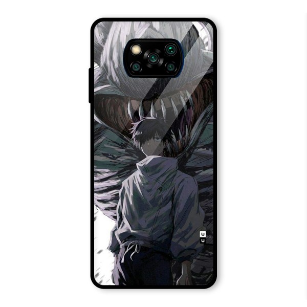 Yuta Strongest Curse User Glass Back Case for Poco X3 Pro