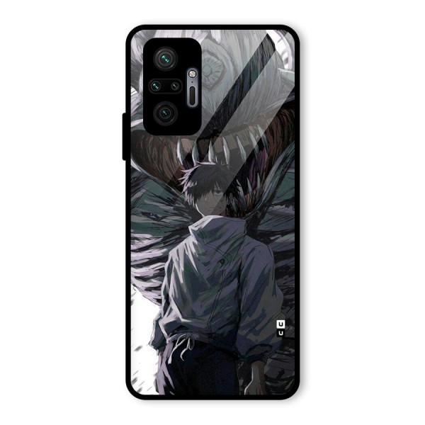 Yuta Strongest Curse User Glass Back Case for Redmi Note 10 Pro Max