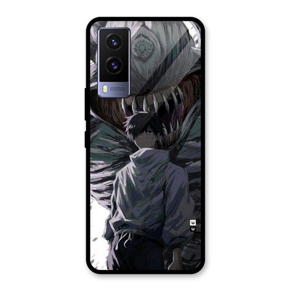 Yuta Strongest Curse User Glass Back Case for Vivo V21e 5G