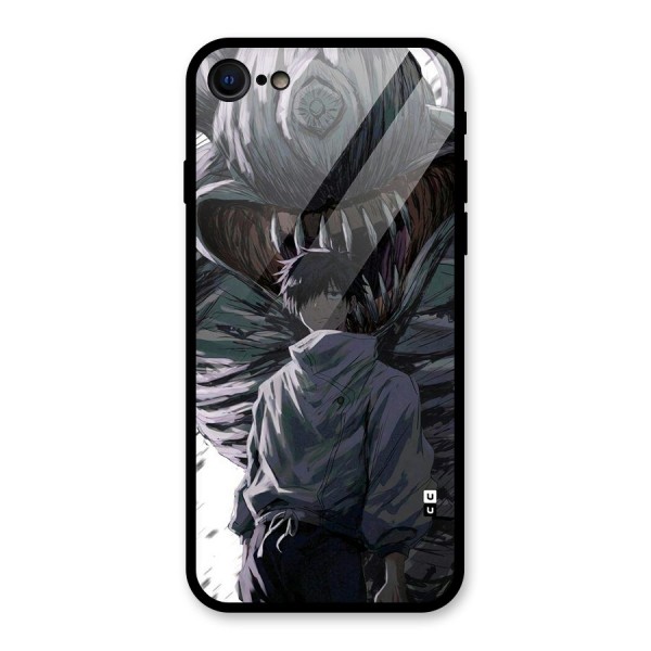 Yuta Strongest Curse User Glass Back Case for iPhone 8