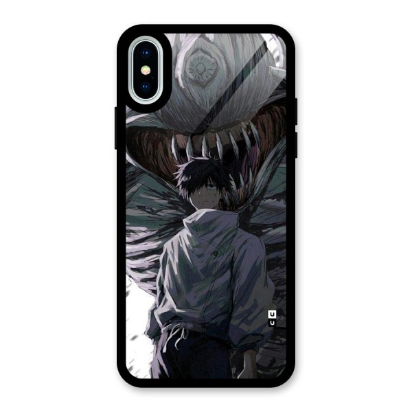 Yuta Strongest Curse User Glass Back Case for iPhone X