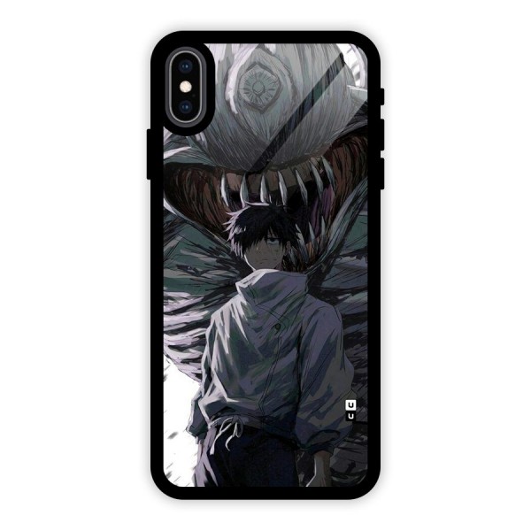 Yuta Strongest Curse User Glass Back Case for iPhone XS Max