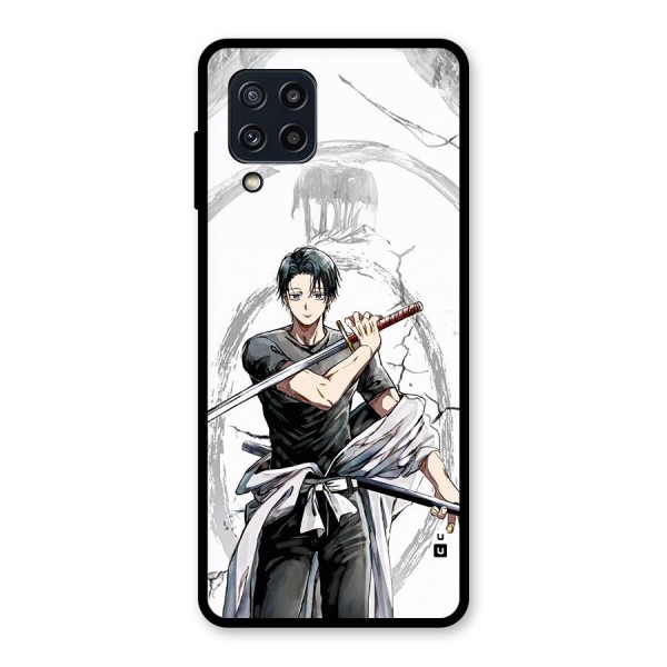 Yuta With Katana Glass Back Case for Galaxy M32