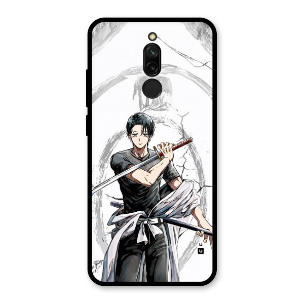 Yuta With Katana Glass Back Case for Redmi 8