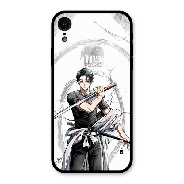 Yuta With Katana Glass Back Case for iPhone XR