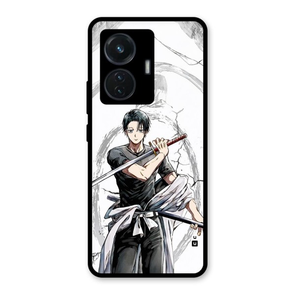 Yuta With Katana Glass Back Case for iQOO Z6 44W