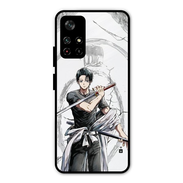 Yuta With Katana Metal Back Case for Poco M4 Pro 5G