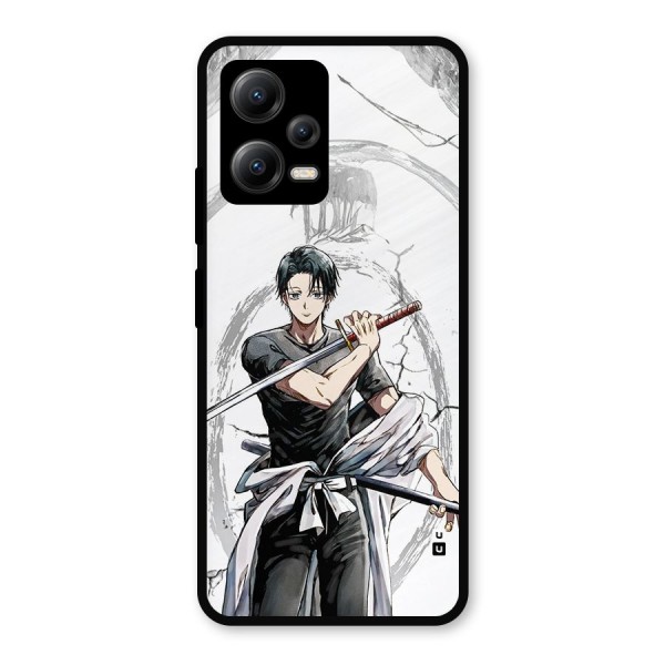 Yuta With Katana Metal Back Case for Poco X5