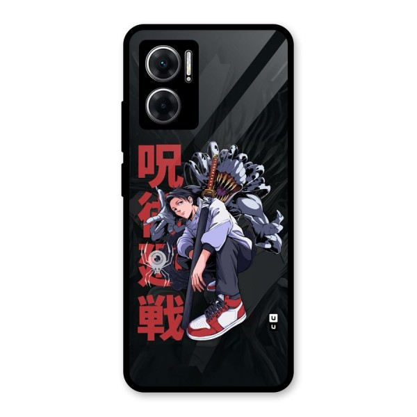 Yuta With Rika Glass Back Case for Redmi 11 Prime 5G