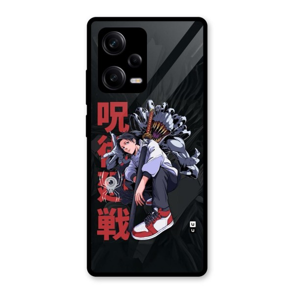 Yuta With Rika Glass Back Case for Redmi Note 12 Pro