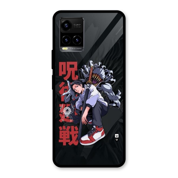 Yuta With Rika Glass Back Case for Vivo Y33s