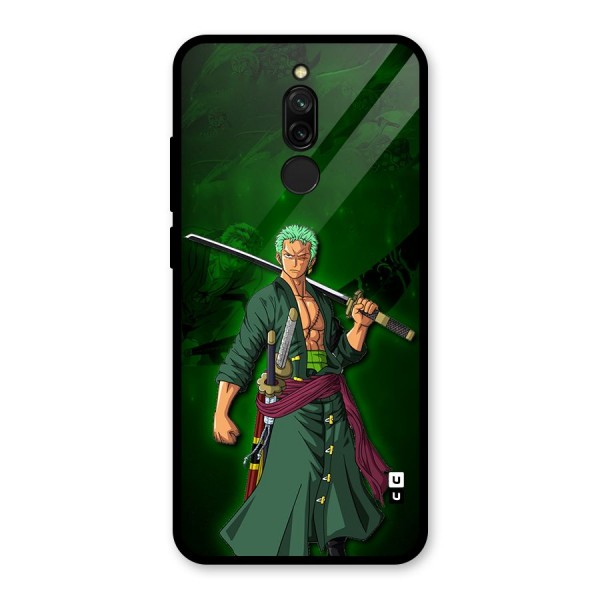 Zoro Ready Glass Back Case for Redmi 8