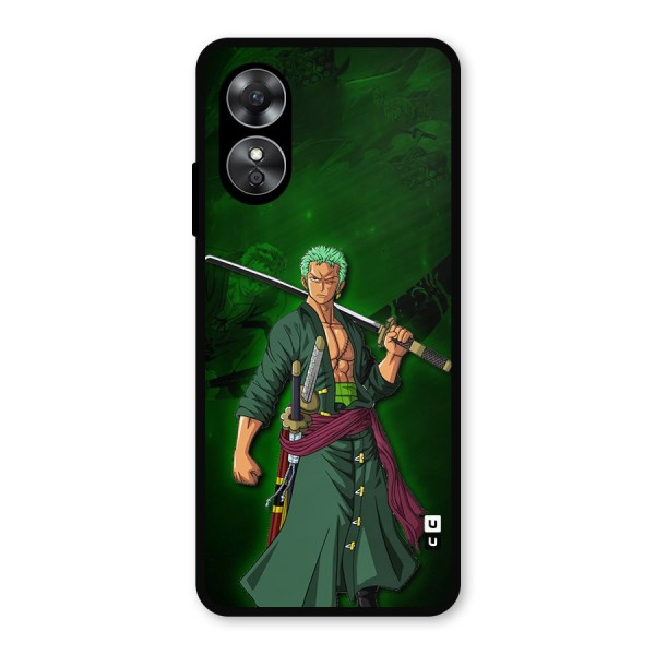 Zoro Ready Metal Back Case for Oppo A17