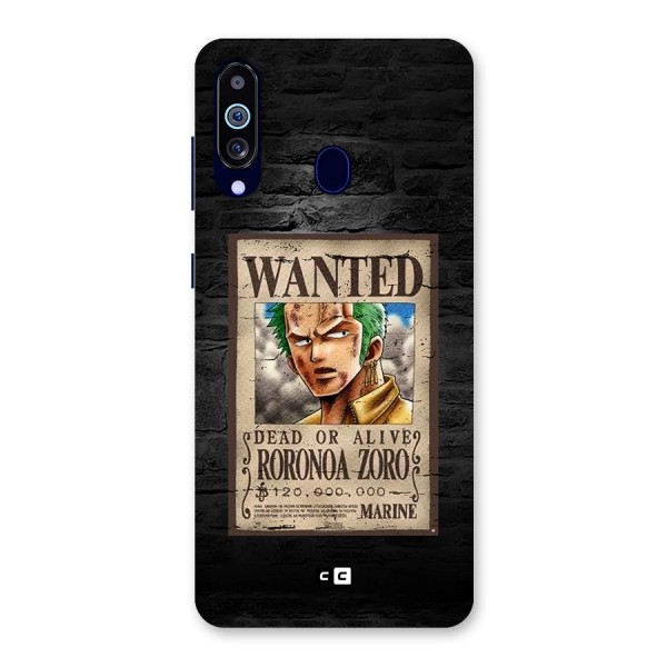 Zoro Wanted Back Case for Galaxy A60