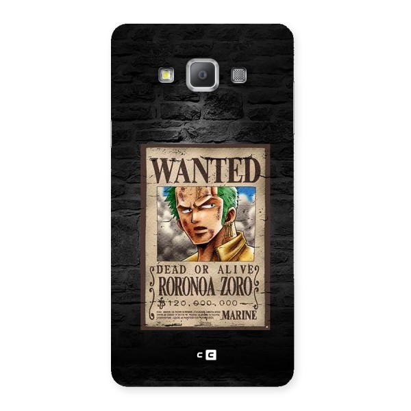 Zoro Wanted Back Case for Galaxy A7