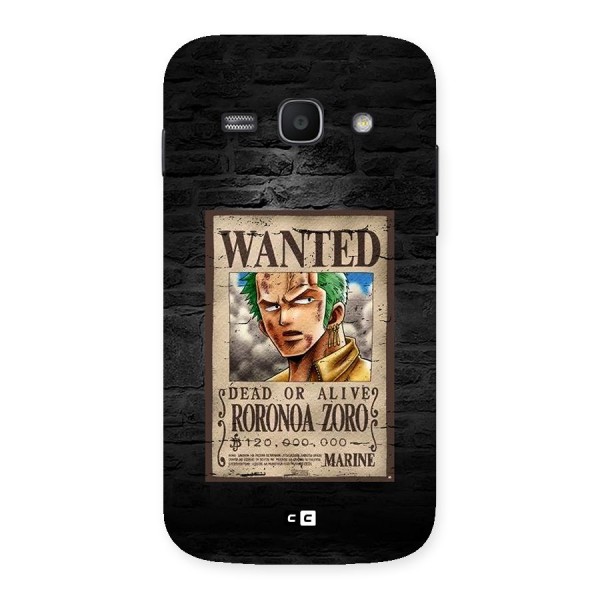 Zoro Wanted Back Case for Galaxy Ace3