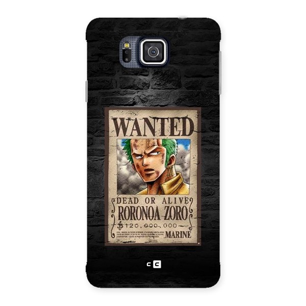 Zoro Wanted Back Case for Galaxy Alpha