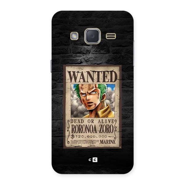 Zoro Wanted Back Case for Galaxy J2