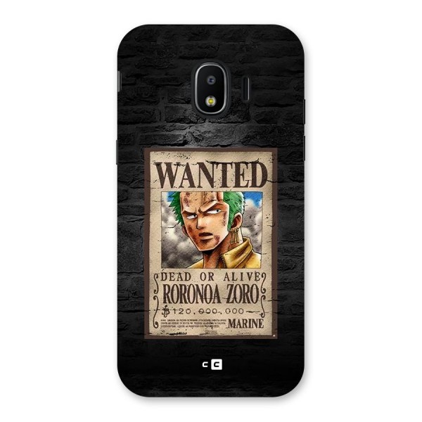 Zoro Wanted Back Case for Galaxy J2 Pro 2018