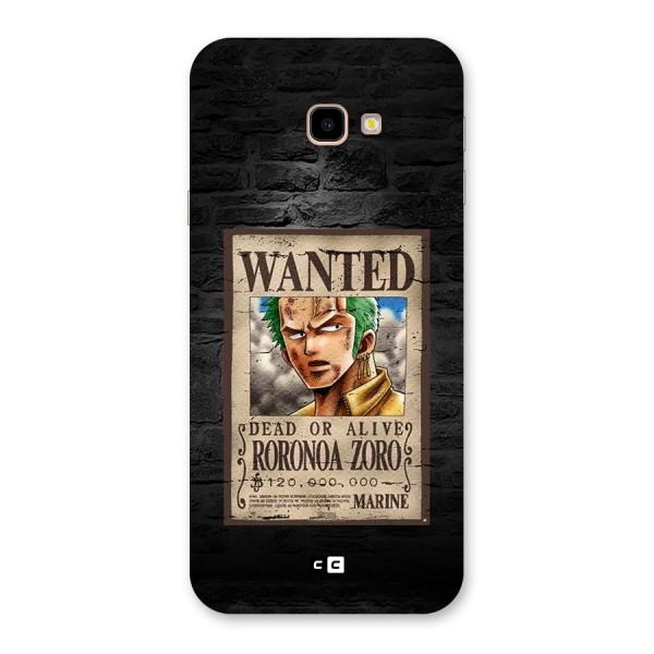 Zoro Wanted Back Case for Galaxy J4 Plus