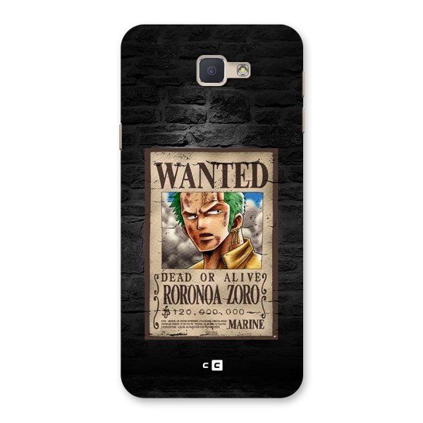 Zoro Wanted Back Case for Galaxy J5 Prime
