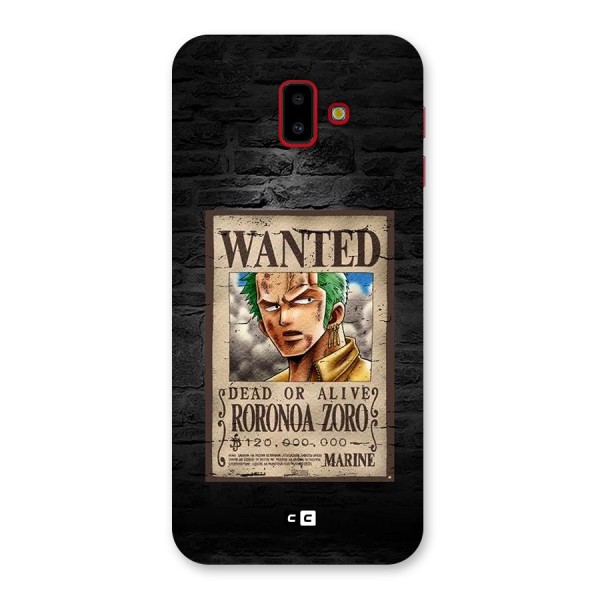 Zoro Wanted Back Case for Galaxy J6 Plus