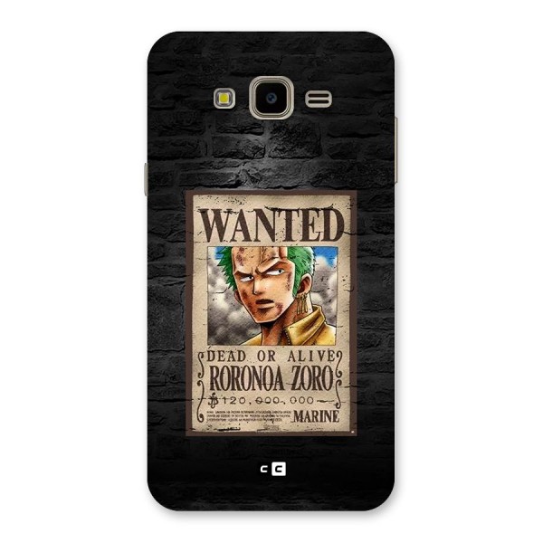 Zoro Wanted Back Case for Galaxy J7 Nxt